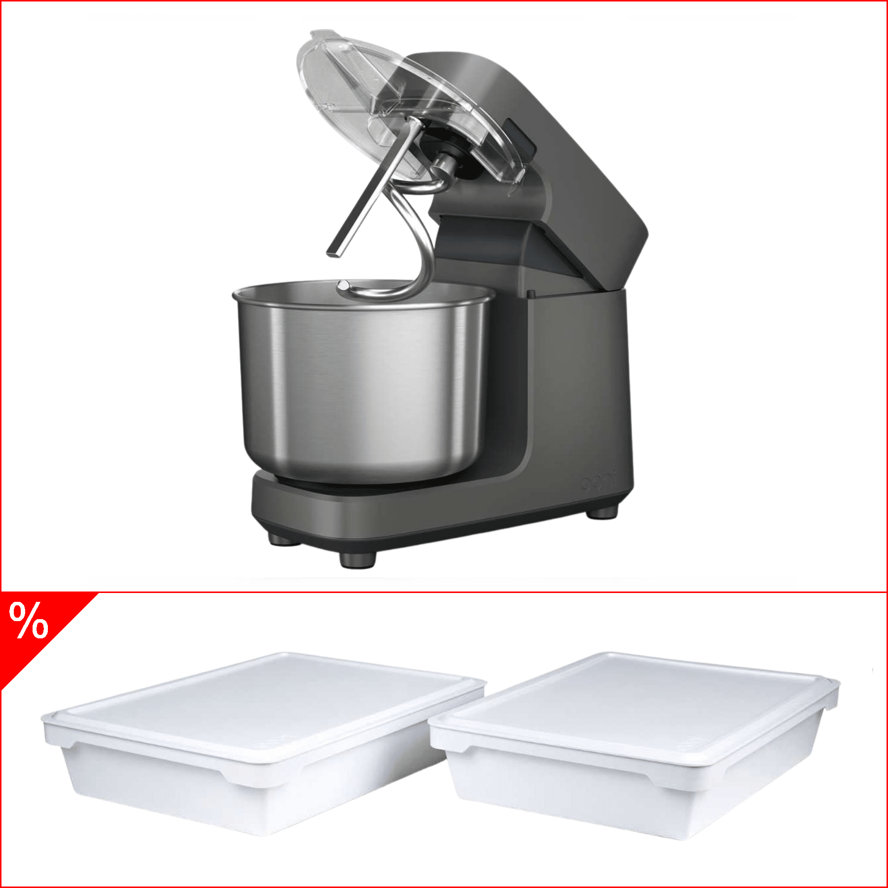Ooni Halo Pro Spiral-Knetmaschine - Charcoal Grey inkl. Teigbox 2er Set - Grillstar.deOoni Halo Pro Spiral-Knetmaschine - Charcoal Grey inkl. Teigbox 2er SetPizzazubehörOoniGrillstar.de