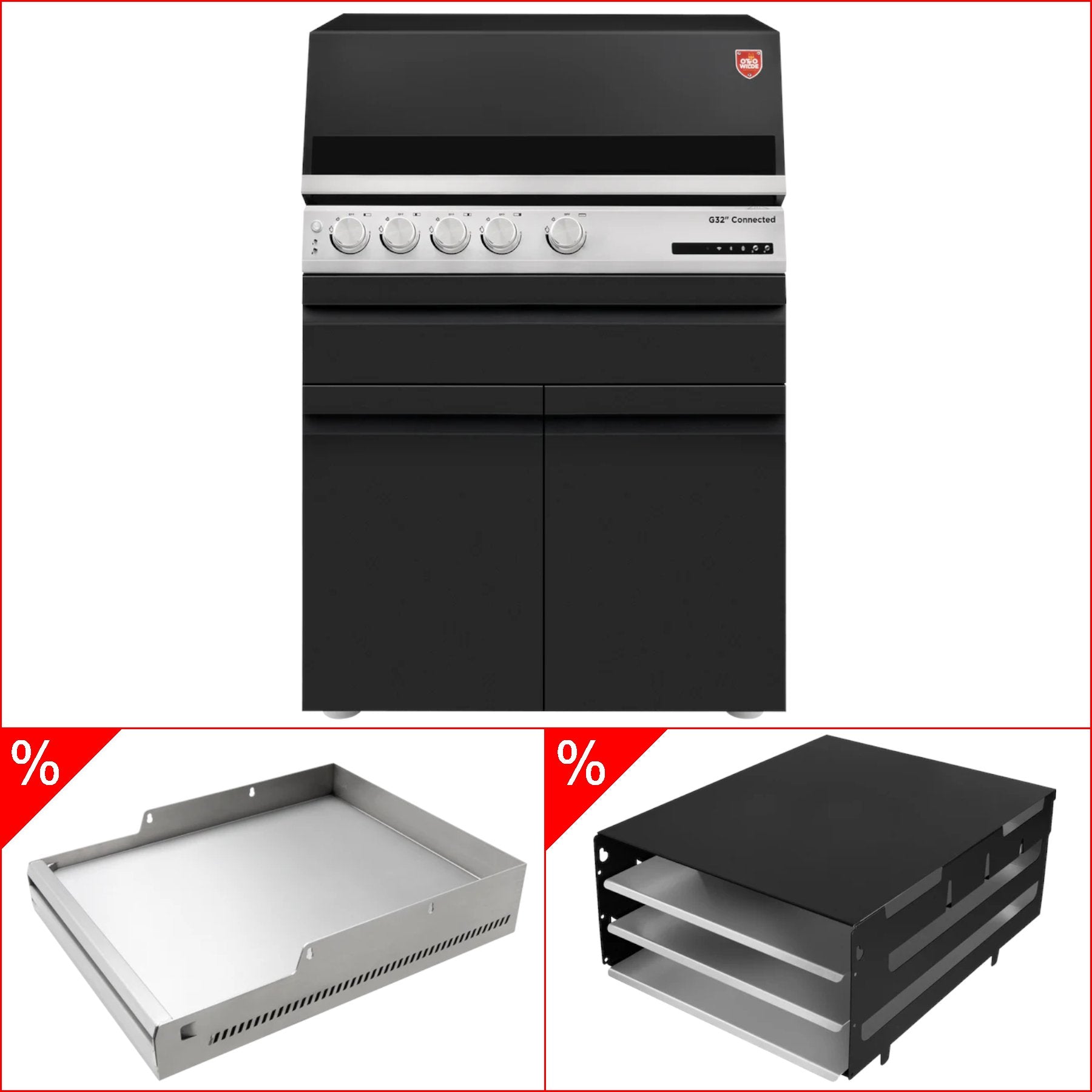 Otto Wilde G32'' Connected, 2 Türen (NEUES MODELL) + GRATIS Plancha + GRATIS Dreifacheinschub - Grillstar.deOtto Wilde G32'' Connected, 2 Türen (NEUES MODELL) + GRATIS Plancha + GRATIS DreifacheinschubOtto WildeGrillstar.de490112 - 420161 - 420650