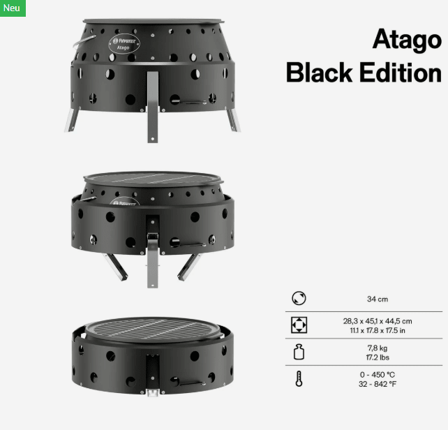 Petromax Atago Black Edition - Grillstar.dePetromax Atago Black EditionPetromaxGrillstar.de