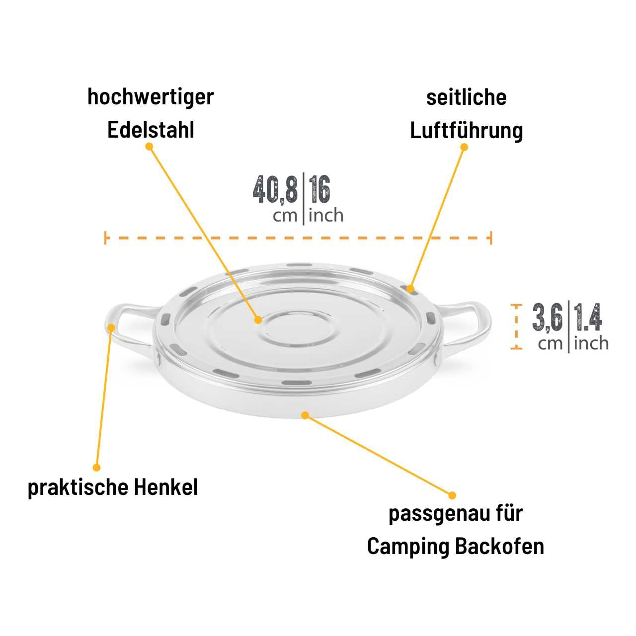 Petromax Backblech für Camping Backofen