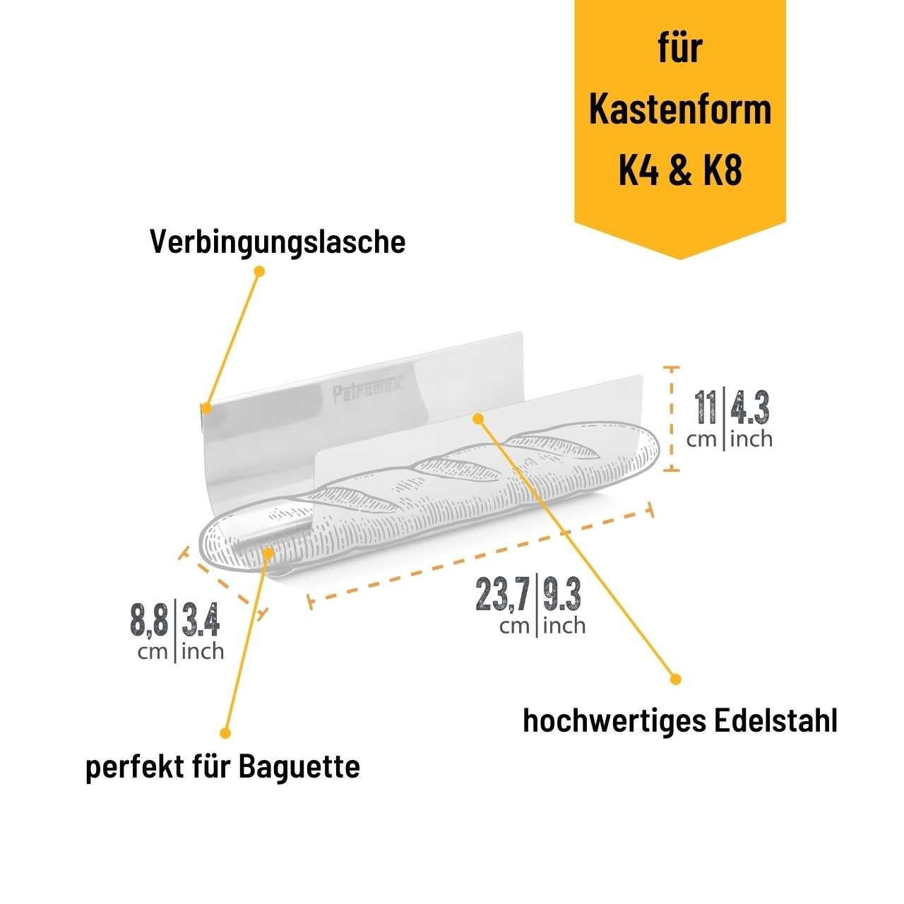 Petromax Edelstahl - Baguetteblech für Kastenform - Grillstar.dePetromax Edelstahl - Baguetteblech für KastenformPetromaxGrillstar.dek - bag4250435770122