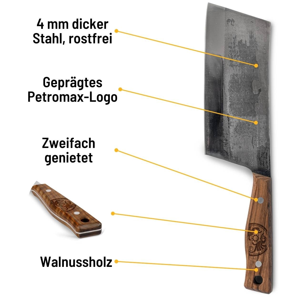 Petromax Hackmesser, 17 cm