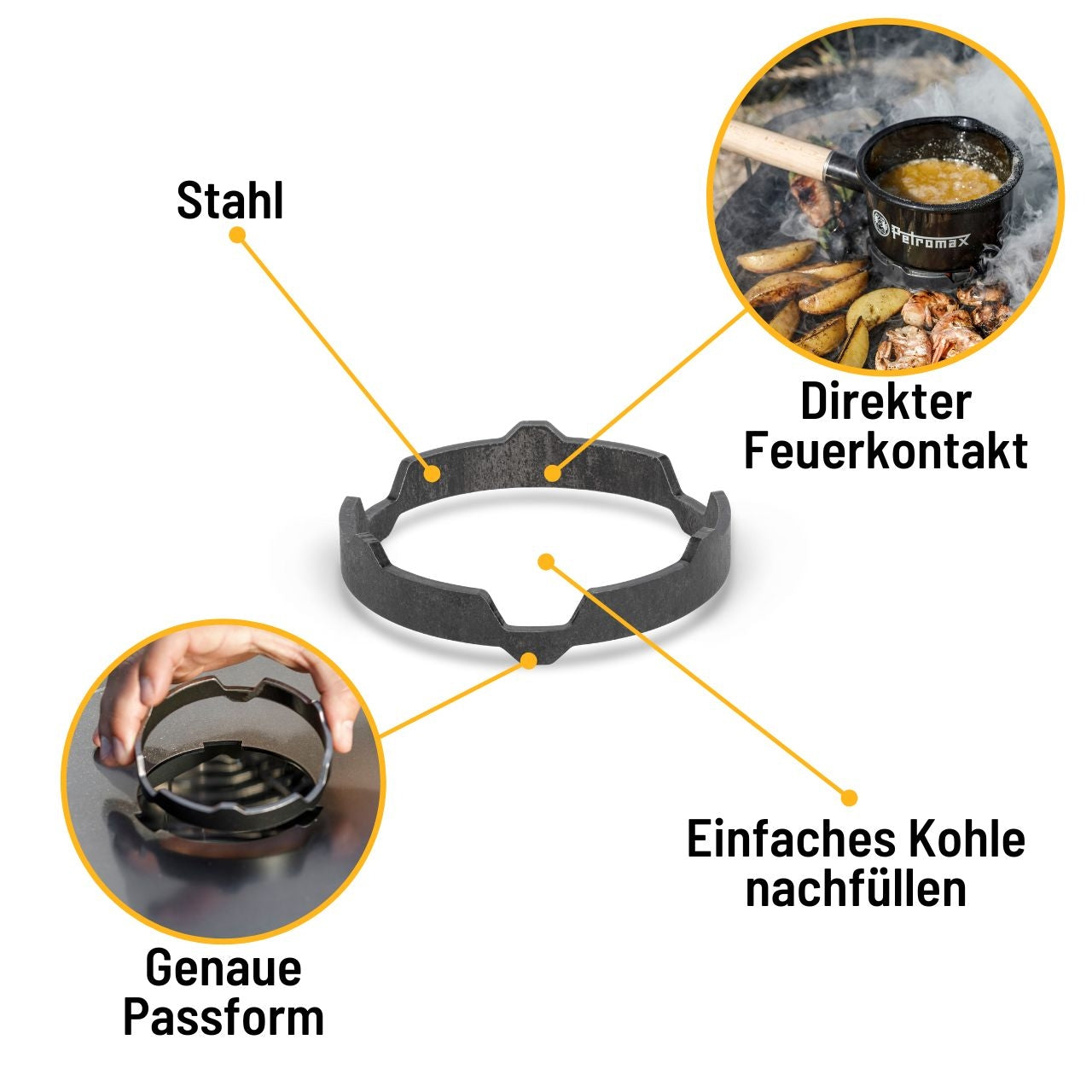 Petromax Kochaufsatz für Atago Grillplatte