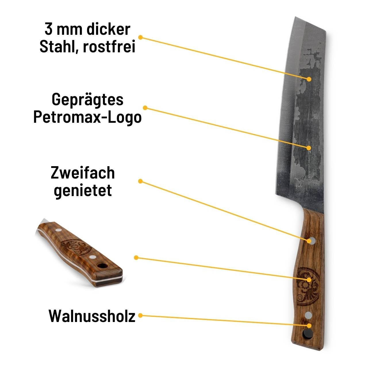 Petromax Kochmesser, 17 cm