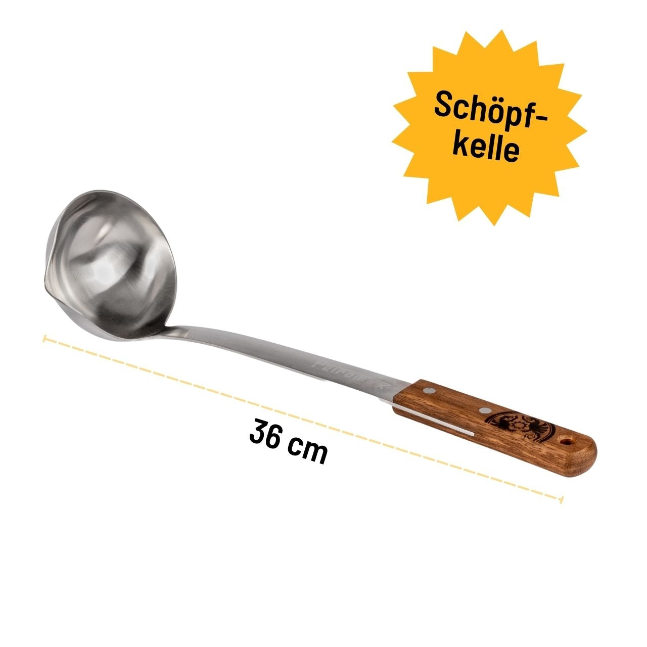 Petromax Schöpfkelle mit Walnussholzgriff, 30 cm