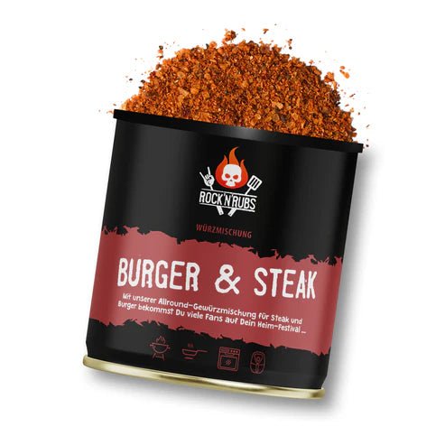Rock 'n' Rubs Burger & Steak 150g - Grillstar.deRock 'n' Rubs Burger & Steak 150gGewürzeRock 'n' RubsGrillstar.de
