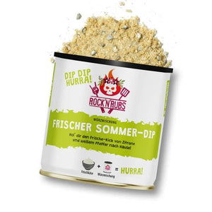 Rock 'n' Rubs Dip Dip Hurra Frischer Sommer Dip - 170 g - Grillstar.deRock 'n' Rubs Dip Dip Hurra Frischer Sommer Dip - 170 gGewürzeRock 'n' RubsGrillstar.de