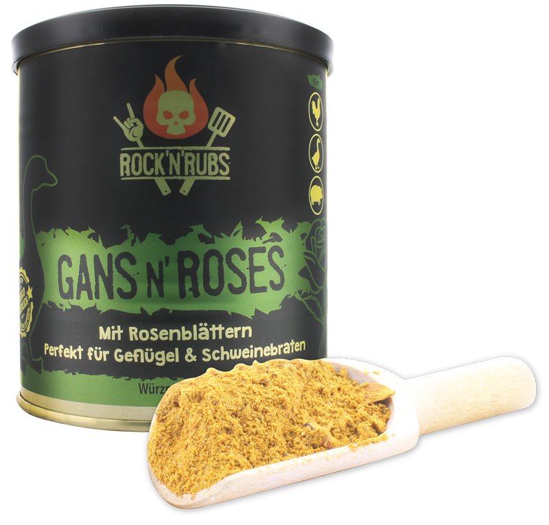 Rock 'n' Rubs Gans N Roses (140g) Gold Line - Grillstar.deRock 'n' Rubs Gans N Roses (140g) Gold LineRock n' RubsGrillstar.de2012468000700104260715220827