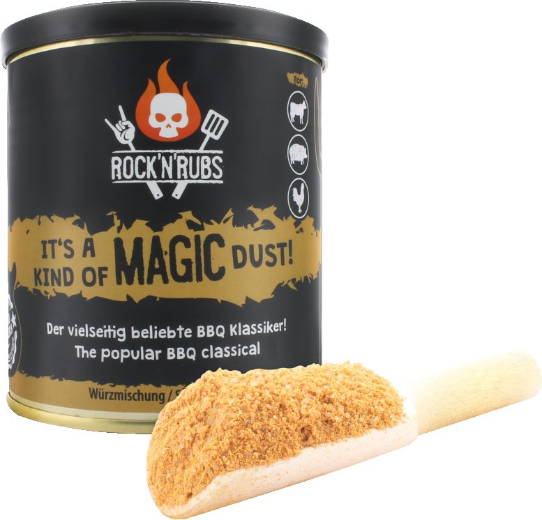 Rock 'n' Rubs It´s a Kind Magic Dust (170g) - Grillstar.deRock 'n' Rubs It´s a Kind Magic Dust (170g)Rock n' RubsGrillstar.de2012468002000104260715220100