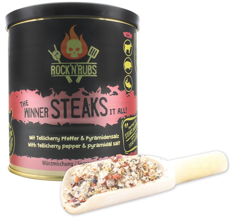 Rock 'n' Rubs The winner steaks it all (140g) Gold Line - Grillstar.deRock 'n' Rubs The winner steaks it all (140g) Gold LineRock n' RubsGrillstar.de2012468000800304260715220629