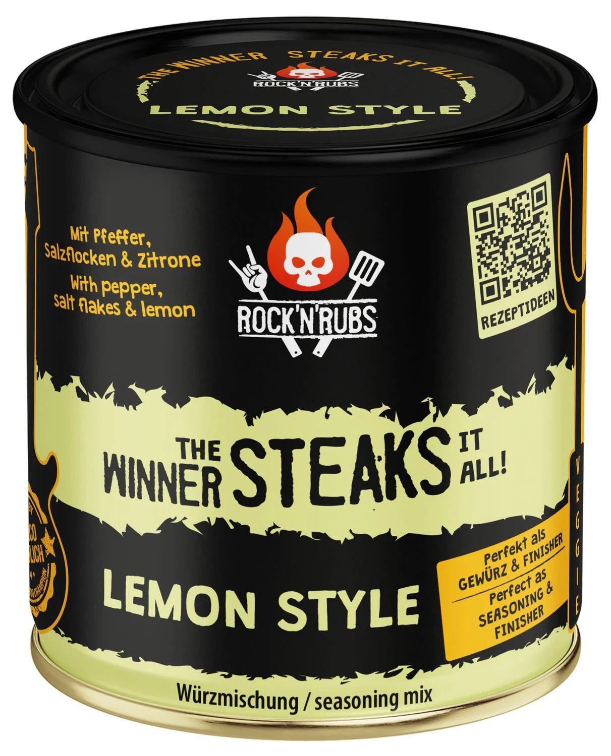 Rock 'n' Rubs The winner steaks it all Lemon (140g) Gold Line - Grillstar.deRock 'n' Rubs The winner steaks it all Lemon (140g) Gold LineRock n' RubsGrillstar.de2012468004800054260715222784