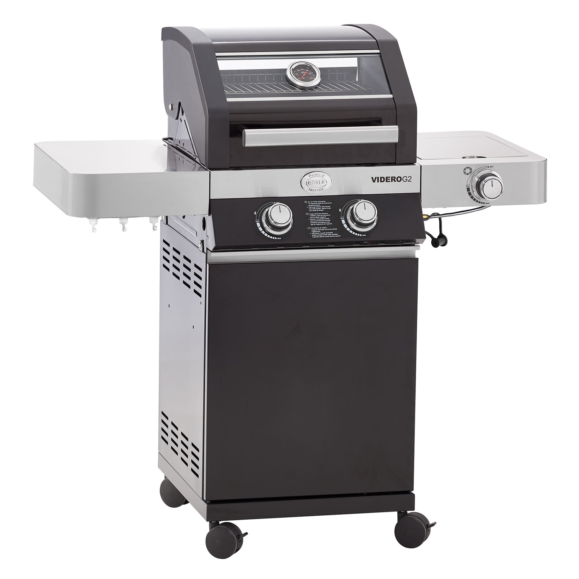 Rösle Gasgrill BBQ - Station VIDERO G2 schwarz 50 mbar - Grillstar.deRösle Gasgrill BBQ - Station VIDERO G2 schwarz 50 mbarRösleGrillstar.de255144004293255143