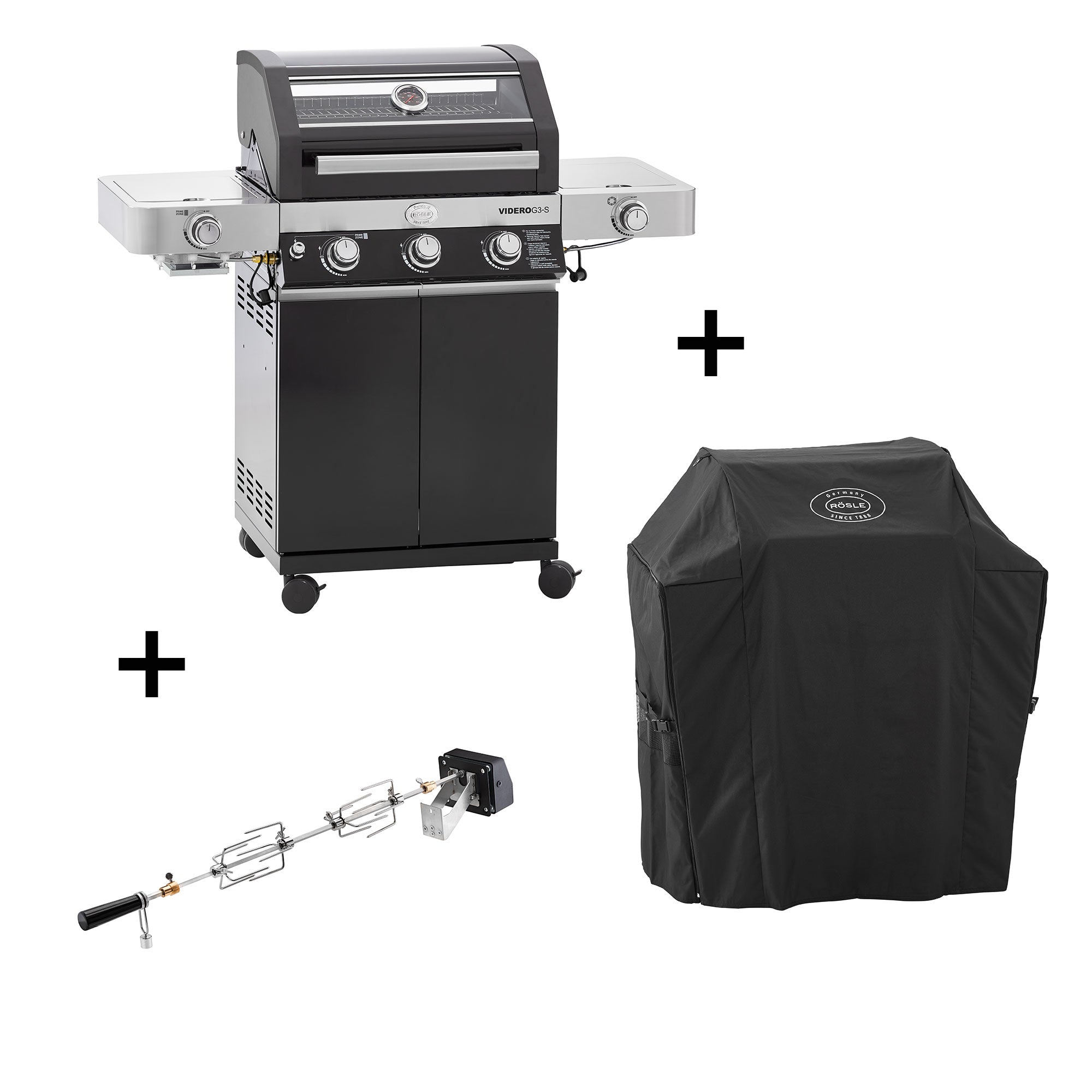 Rösle Gasgrill BBQ - Station VIDERO G3 - S Vario+ 50 mbar inkl. Abdeckhaube und Drehspieß - Grillstar.deRösle Gasgrill BBQ - Station VIDERO G3 - S Vario+ 50 mbar inkl. Abdeckhaube und DrehspießRösleGrillstar.de256434004293256430