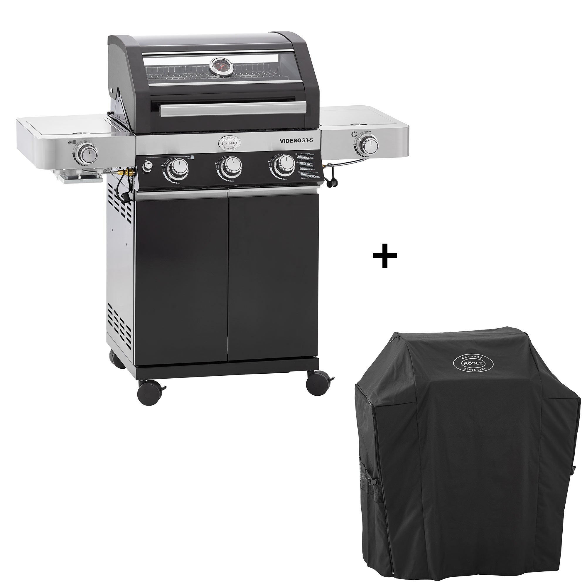 Rösle Gasgrill BBQ - Station VIDERO G3 - S Vario+ 50 mbar inkl. Abdeckhaube - Grillstar.deRösle Gasgrill BBQ - Station VIDERO G3 - S Vario+ 50 mbar inkl. AbdeckhaubeRösleGrillstar.de256384004293256386