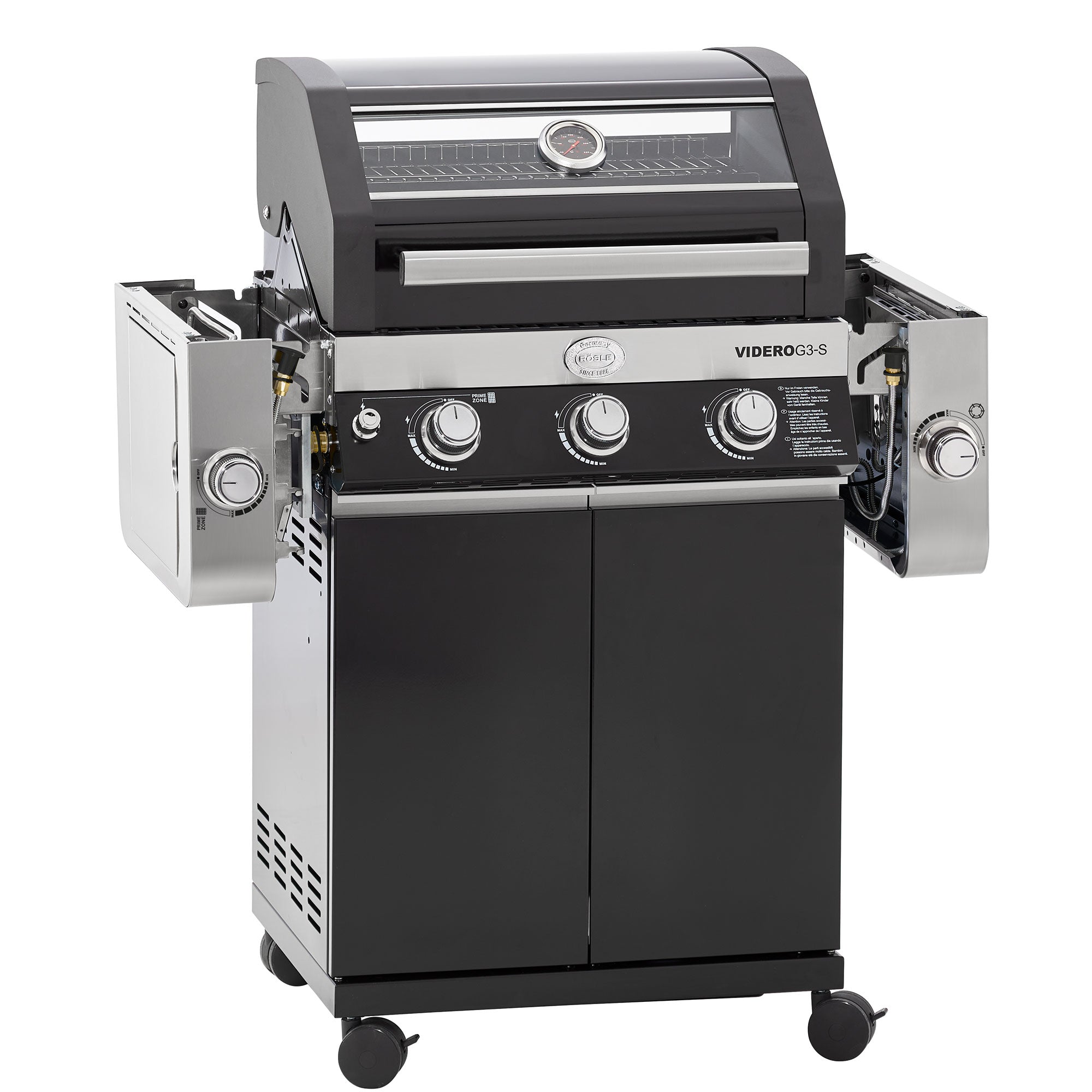 Rösle Gasgrill BBQ - Station VIDERO G3 - S Vario+ 50 mbar inkl. Abdeckhaube - Grillstar.deRösle Gasgrill BBQ - Station VIDERO G3 - S Vario+ 50 mbar inkl. AbdeckhaubeRösleGrillstar.de256384004293256386