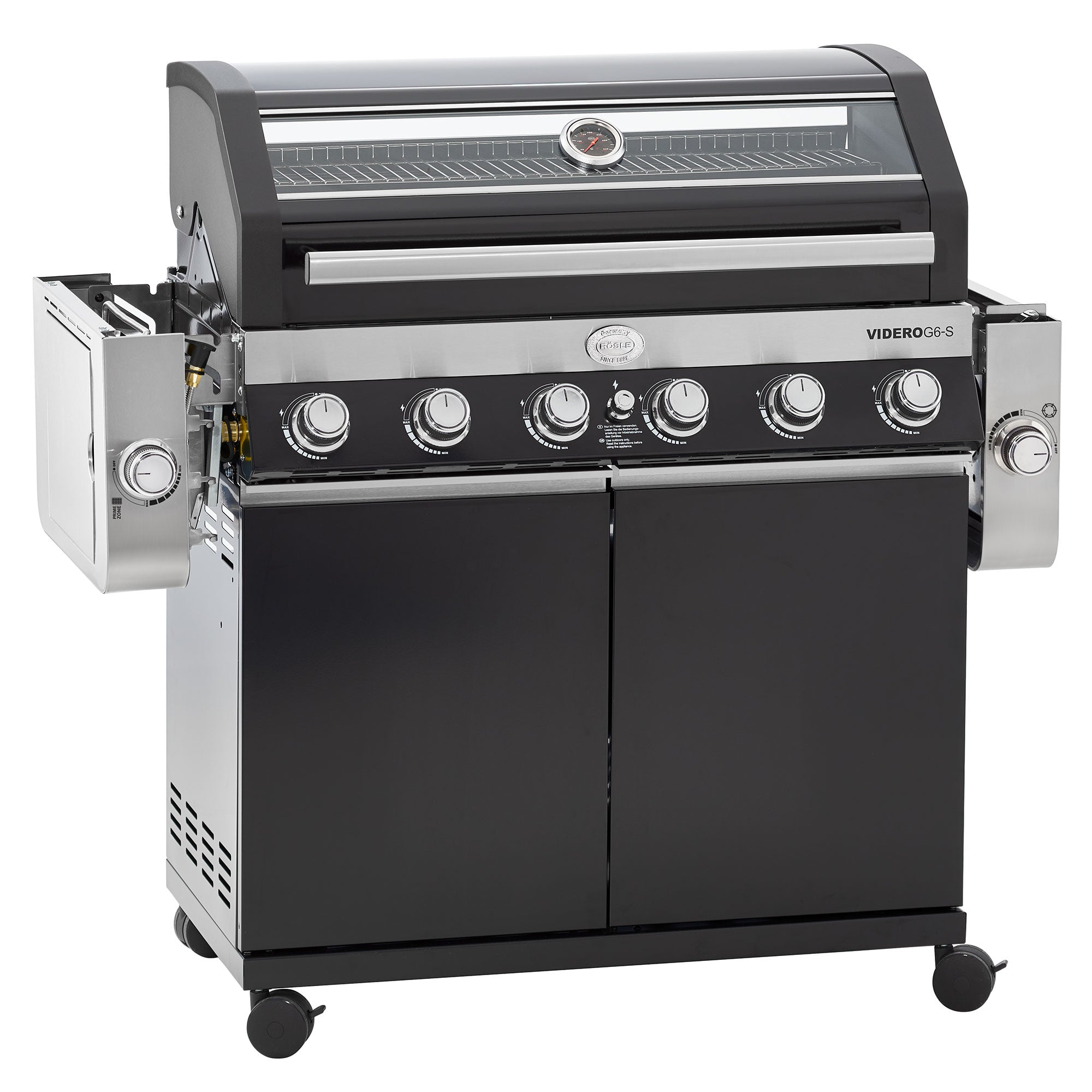 Rösle Gasgrill BBQ - Station VIDERO G6 - S Vario+ schwarz 50 mbar - Grillstar.deRösle Gasgrill BBQ - Station VIDERO G6 - S Vario+ schwarz 50 mbarRösleGrillstar.de255274004293255273