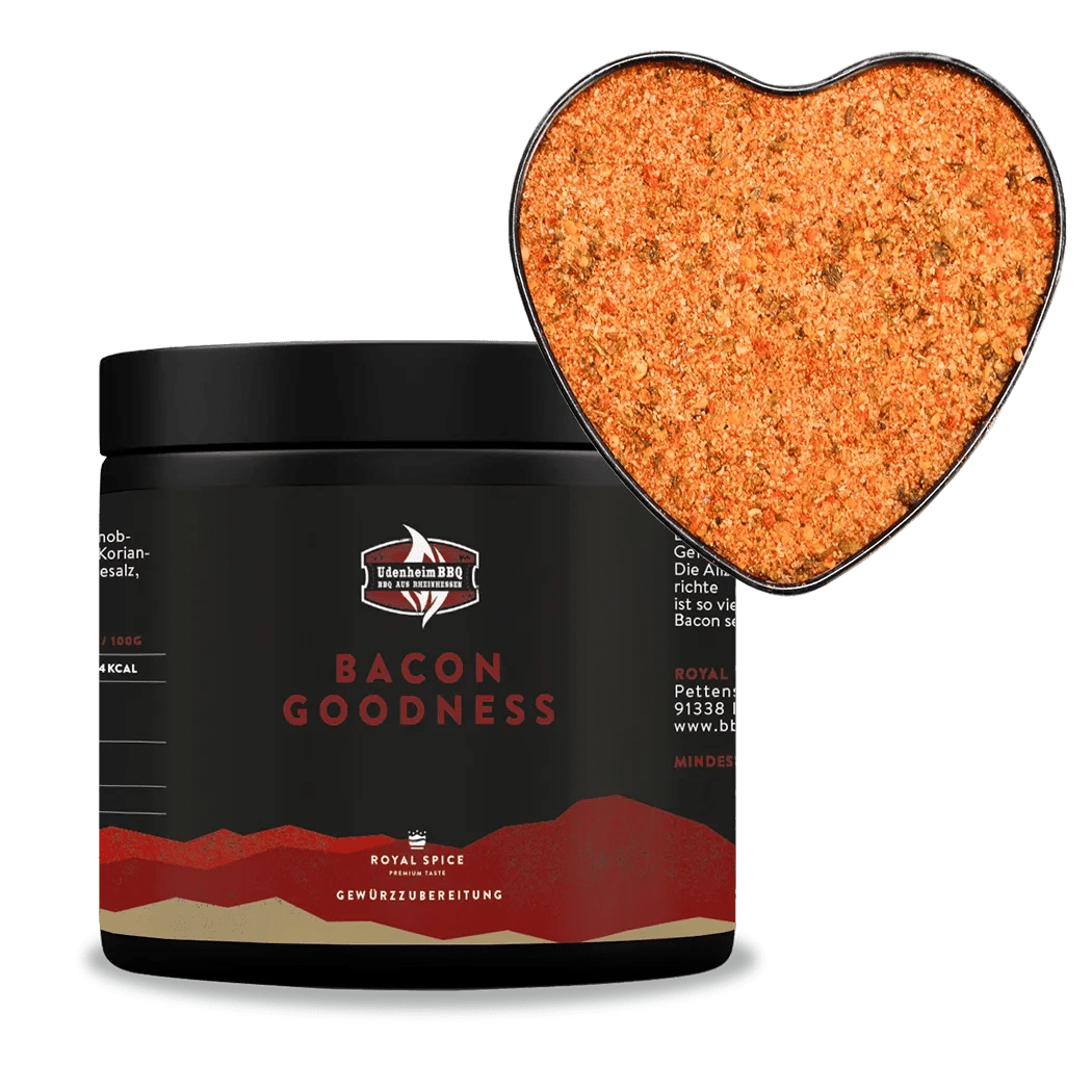 Royal Spice Bacon Goodness Gewürzzubereitung, Udenheim BBQ, 350g Dose - Grillstar.deRoyal Spice Bacon Goodness Gewürzzubereitung, Udenheim BBQ, 350g DoseGewürzeRoyal SpiceGrillstar.de