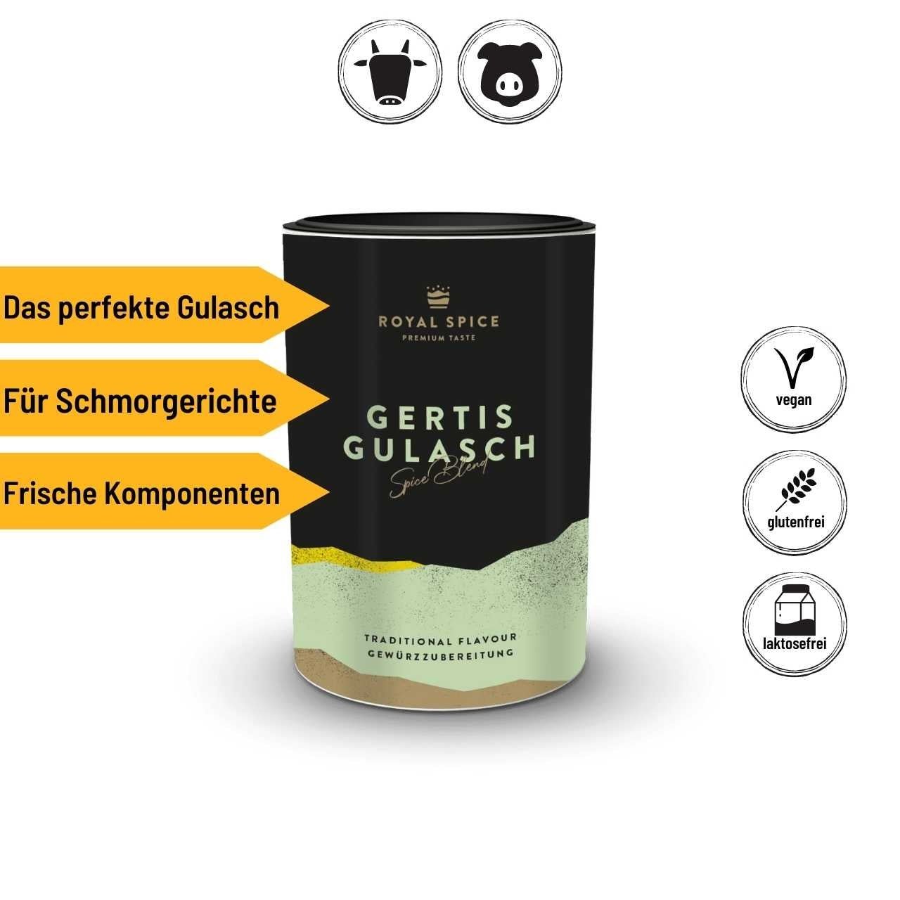 Royal Spice - Gertis Gulasch 100g - Grillstar.deRoyal Spice - Gertis Gulasch 100gRoyal SpiceGrillstar.de