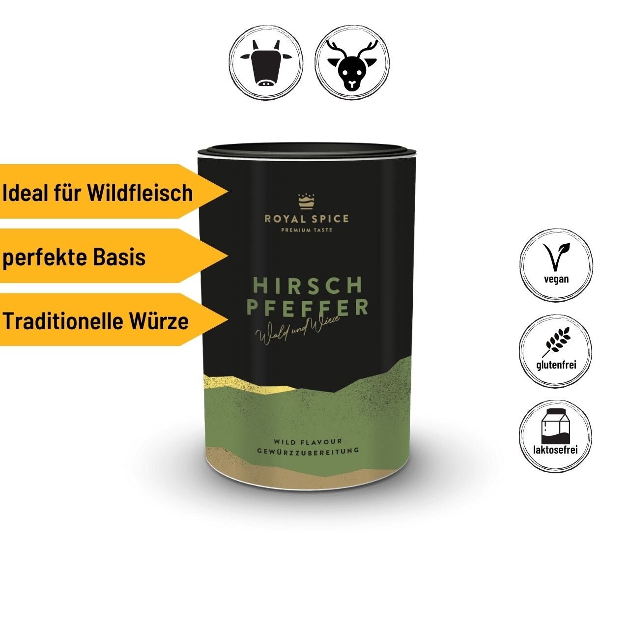 Royal Spice - Hirschpfeffer, 120 g - Grillstar.deRoyal Spice - Hirschpfeffer, 120 gRoyal SpiceGrillstar.de