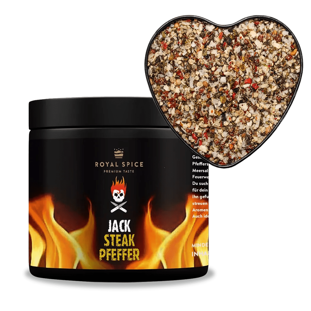 Royal Spice Jack Steakpfeffer Gewürzzubereitung, 270g Dose - Grillstar.deRoyal Spice Jack Steakpfeffer Gewürzzubereitung, 270g DoseGewürzeRoyal SpiceGrillstar.de