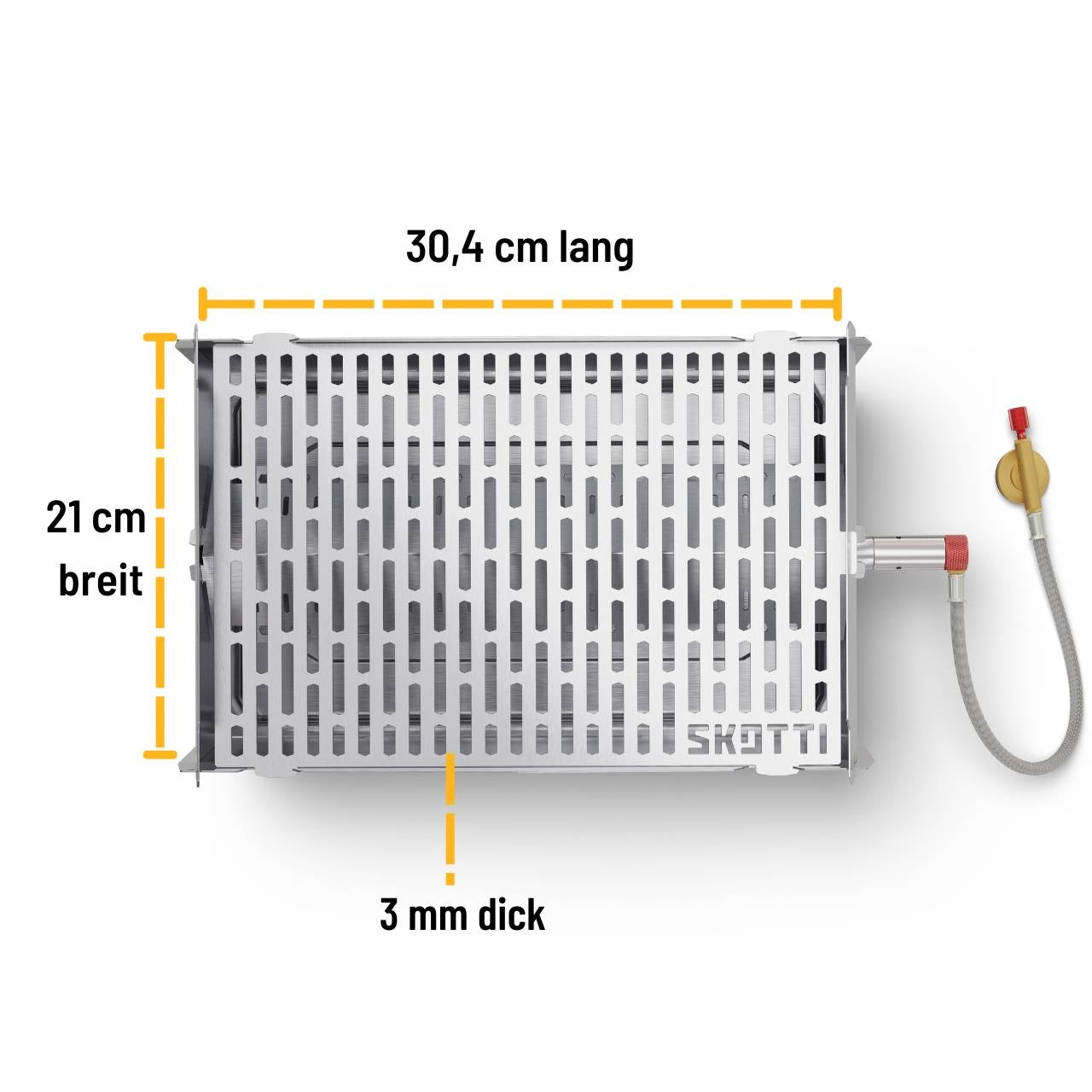 Skotti 2.0 + 2x Skotti Gaskartusche, transportabler & klappbarer Campinggrill - schnell aufbaubar