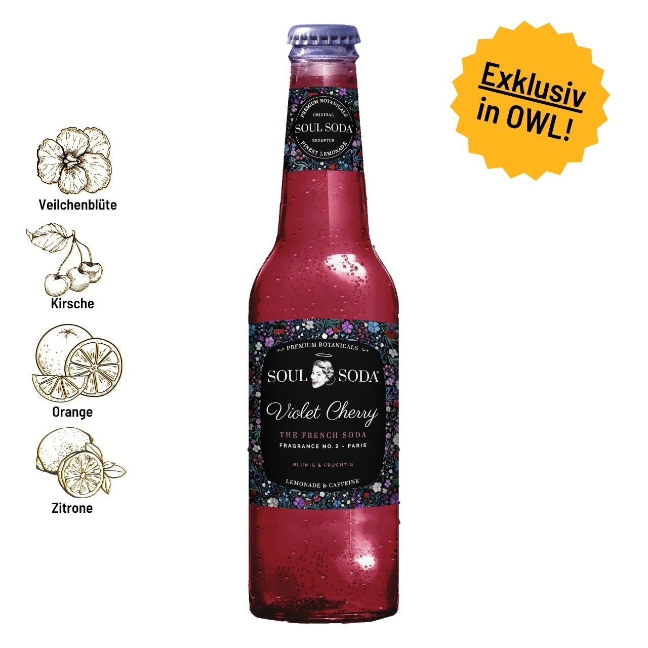 Soul Soda Violet Cherry, 0,33 Liter - Grillstar.deSoul Soda Violet Cherry, 0,33 LiterSoul SodaGrillstar.de