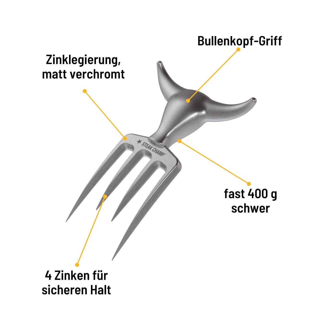 Steak Champ Bull Fork - Fleischgabel - Grillstar.deSteak Champ Bull Fork - FleischgabelSteak ChampGrillstar.de