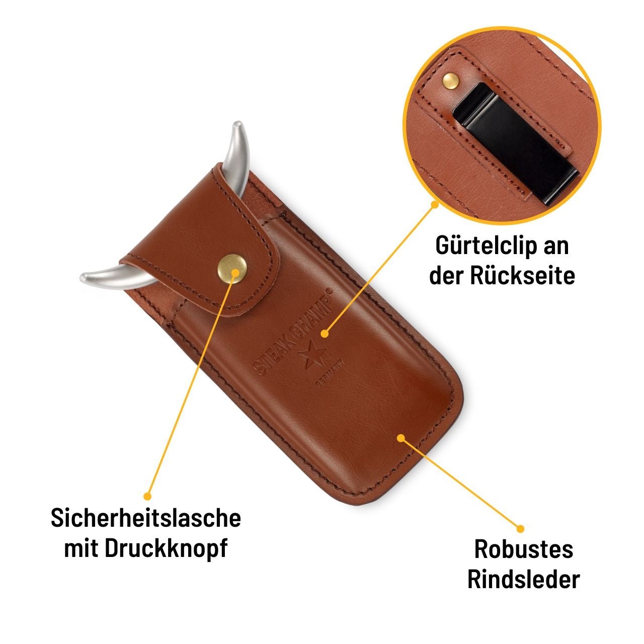 Steak Champ Lederholster für Bull Fork Fleischgabel - Grillstar.deSteak Champ Lederholster für Bull Fork FleischgabelSteak ChampGrillstar.de