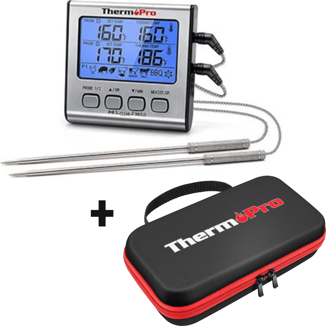 ThermoPro Set TP17 Kernthermometer + TP98 Aufbewahrungstasche - Grillstar.deThermoPro Set TP17 Kernthermometer + TP98 AufbewahrungstascheThermoProGrillstar.de