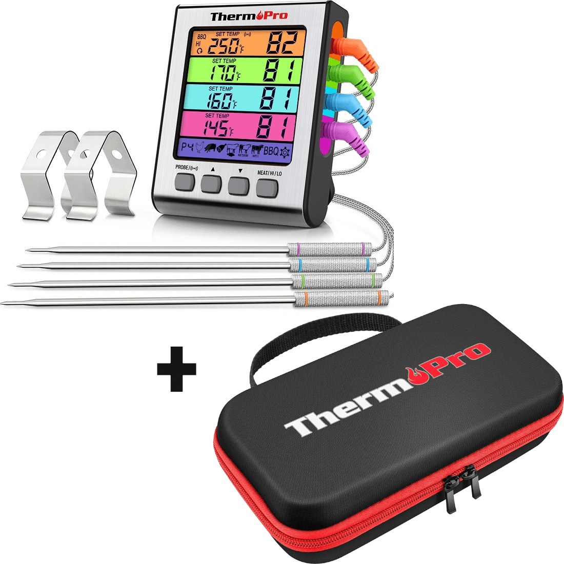 ThermoPro Set TP17H Kernthermometer + TP98 Aufbewahrungstasche - Grillstar.deThermoPro Set TP17H Kernthermometer + TP98 AufbewahrungstascheThermoProGrillstar.de