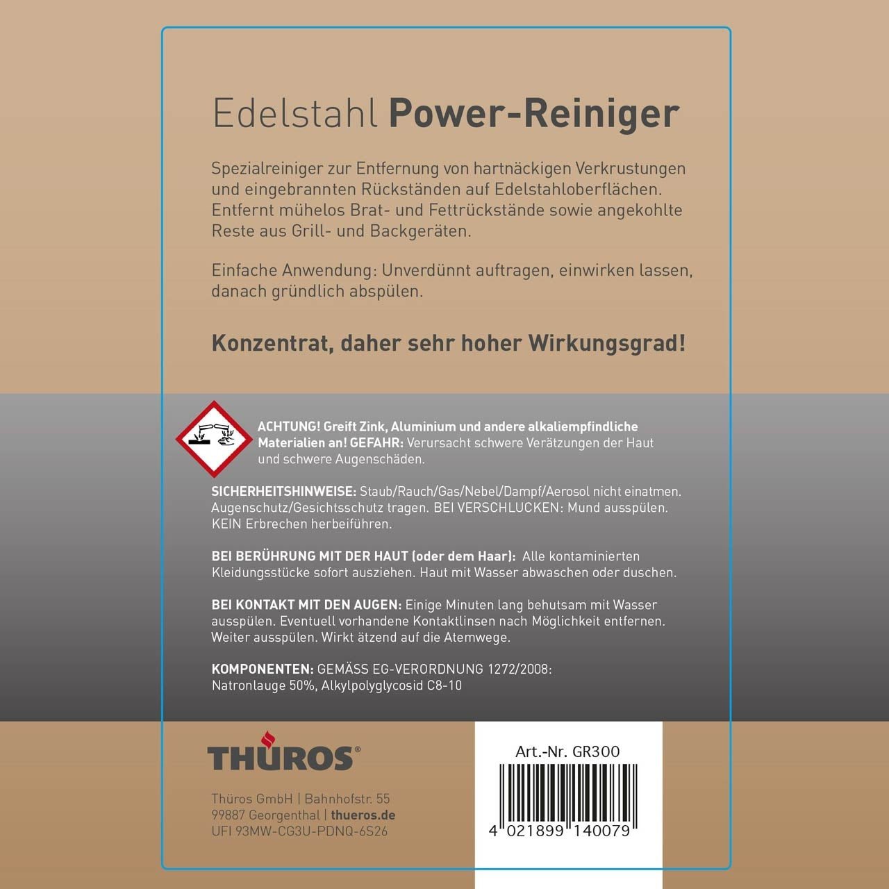 Thüros Edelstahl Power - Reiniger - Grillstar.deThüros Edelstahl Power - ReinigerThürosGrillstar.de