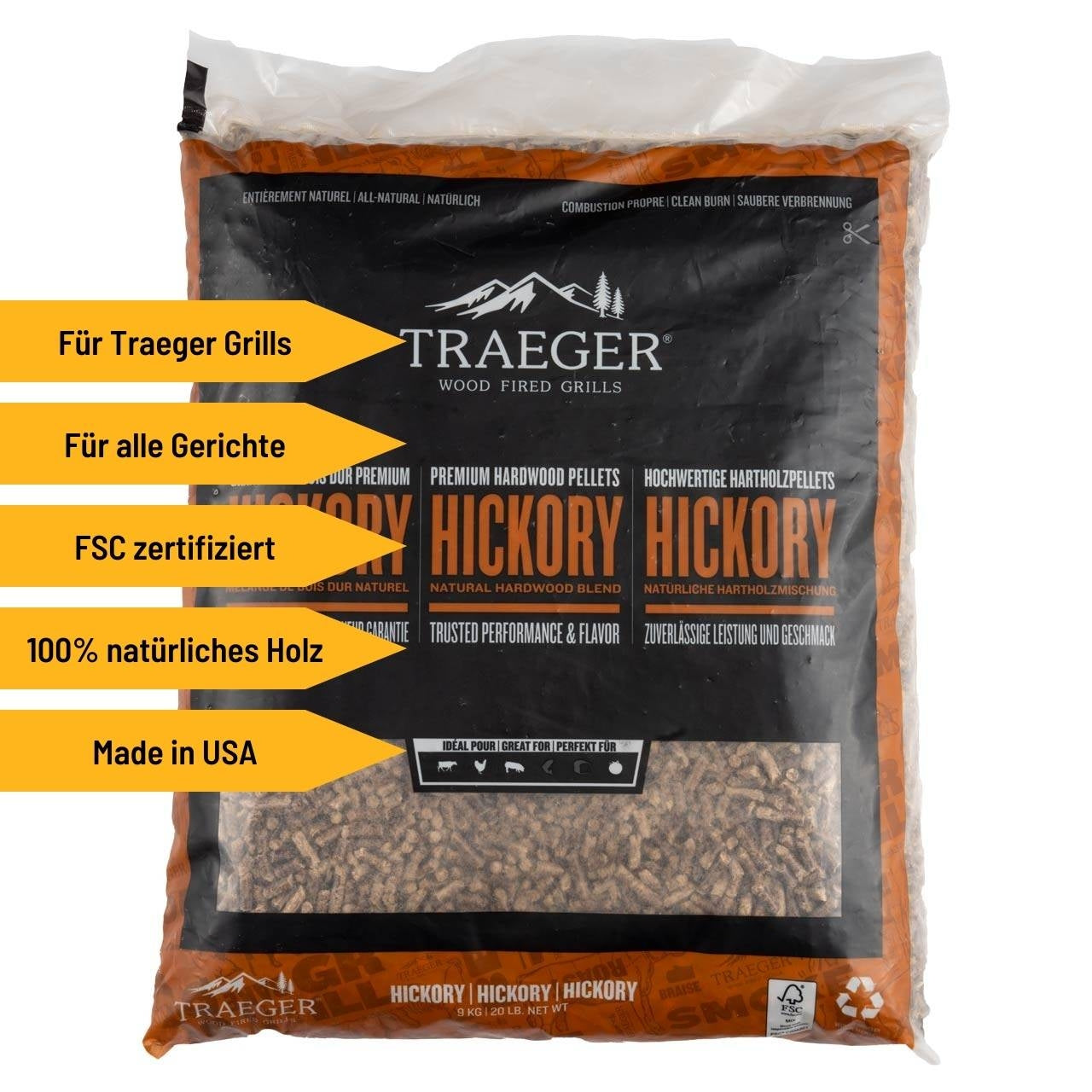 Traeger Hartholzpellets, Hickory