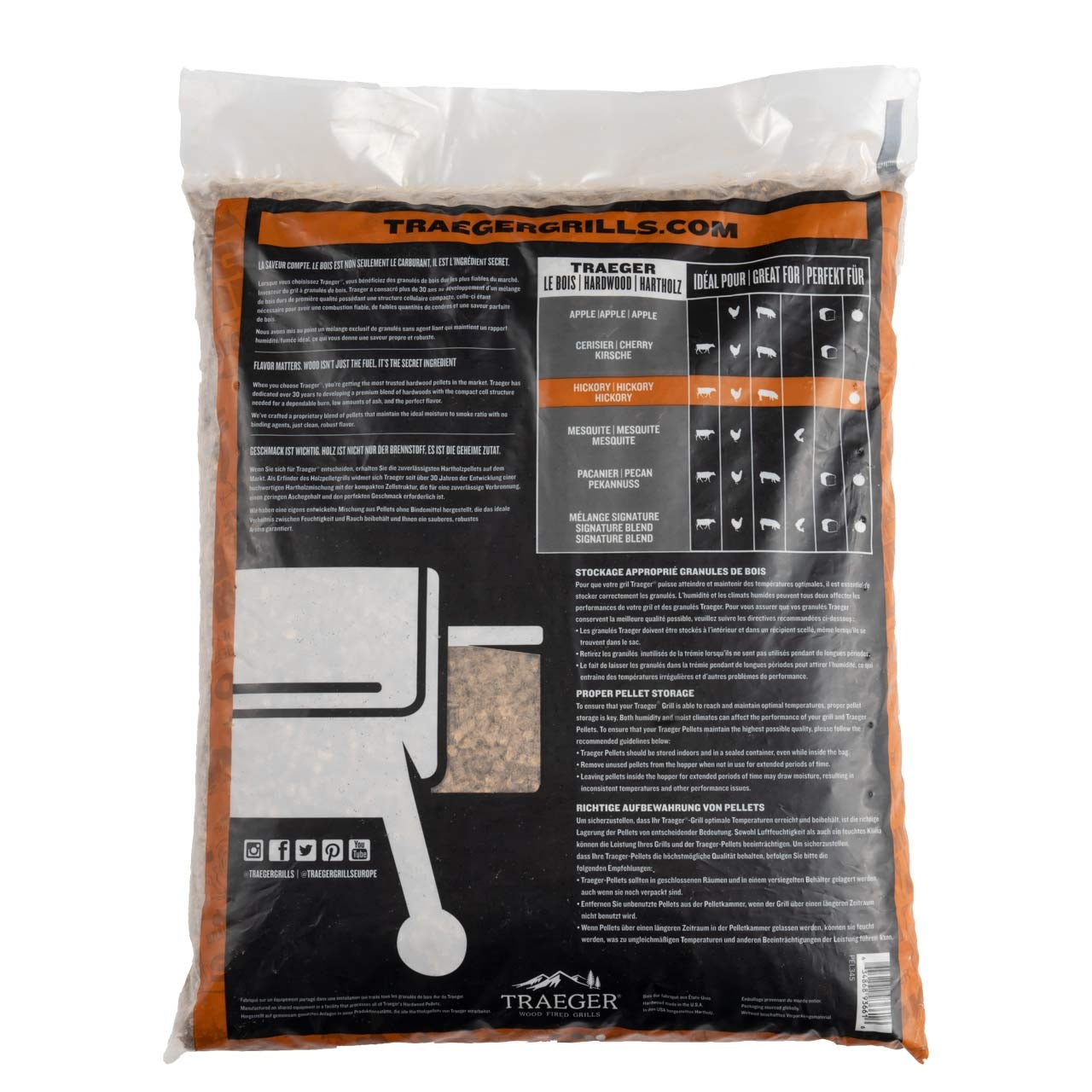 Traeger Hartholzpellets, Hickory