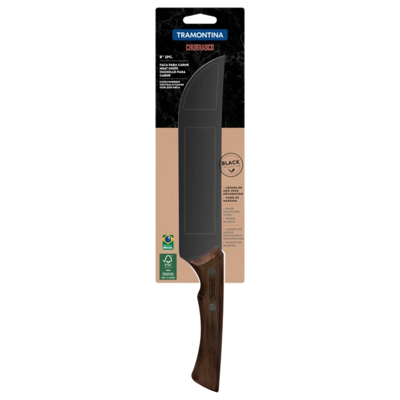 Tramontina Churrasco Black Fleisch Messer 20 cm