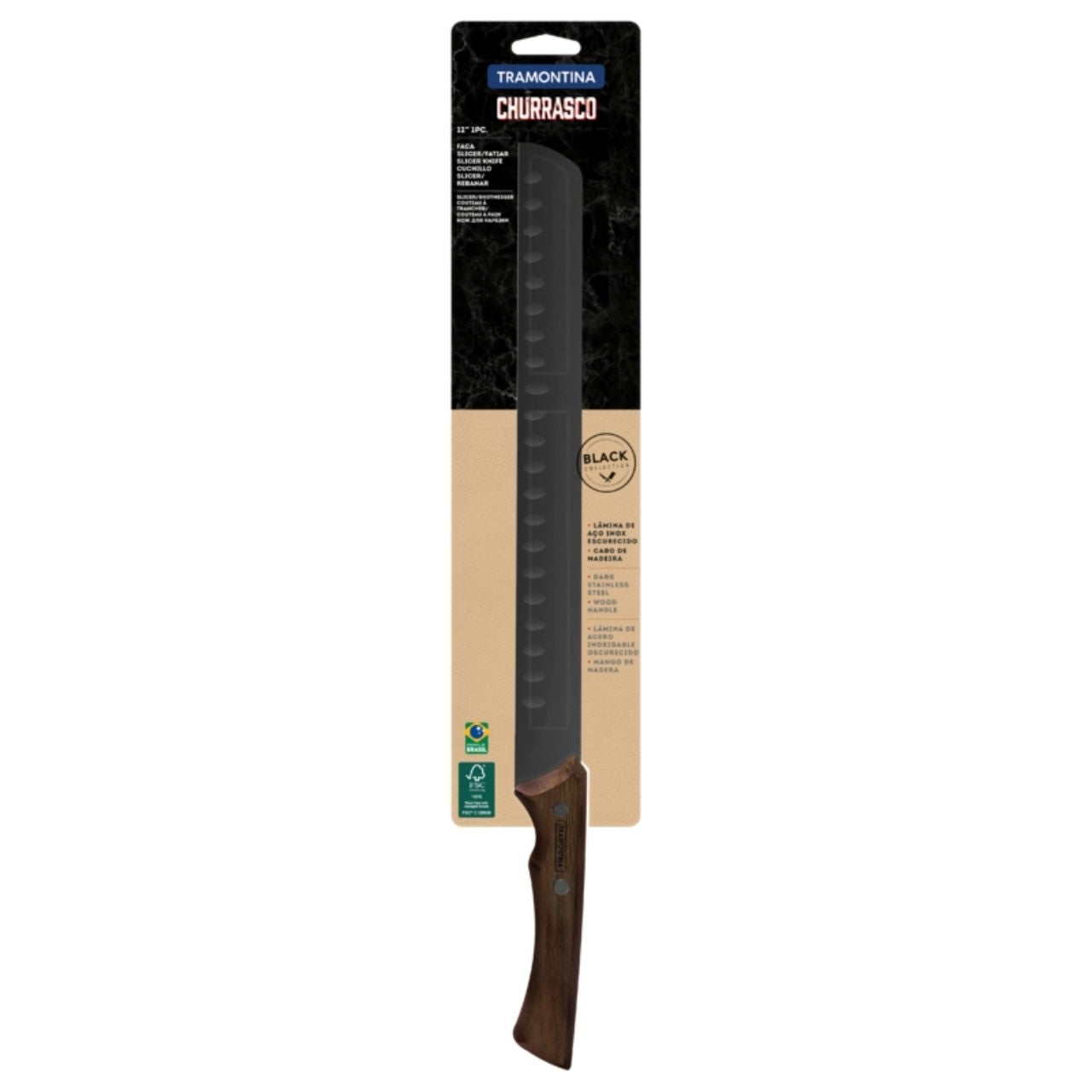 Tramontina Churrasco black Schinken Messer