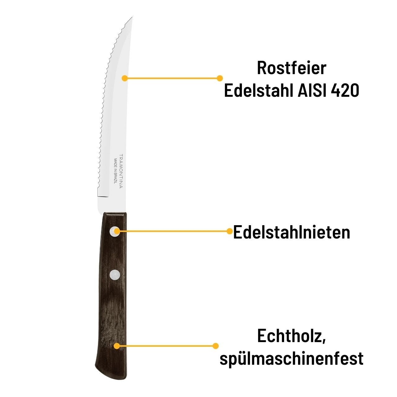 Tramontina Steak - Pizza Messer - Grillstar.deTramontina Steak - Pizza MesserTRAMONTINAGrillstar.de