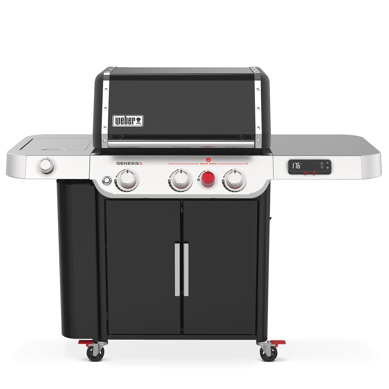 Weber Genesis EX-335 Gasgrill, Schwarz, 3 Brenner & Sear Zone, Bluetooth, Wlan, Smarter Grill