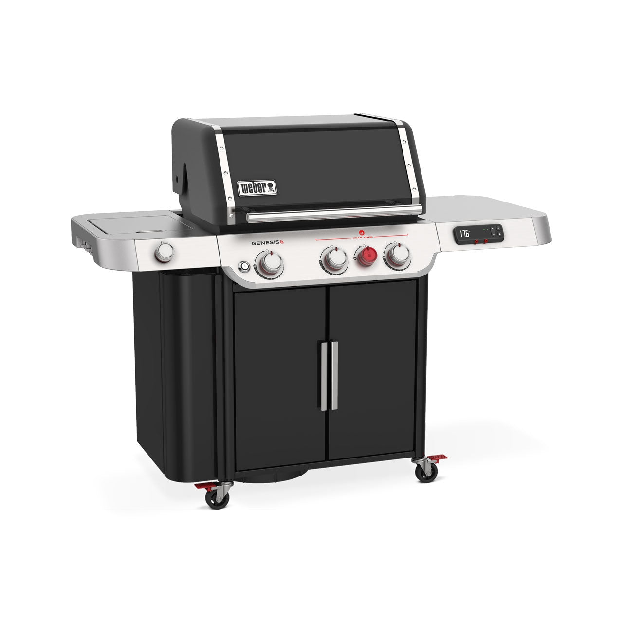 Weber Genesis EX-335 Gasgrill, Schwarz, 3 Brenner & Sear Zone, Bluetooth, Wlan, Smarter Grill