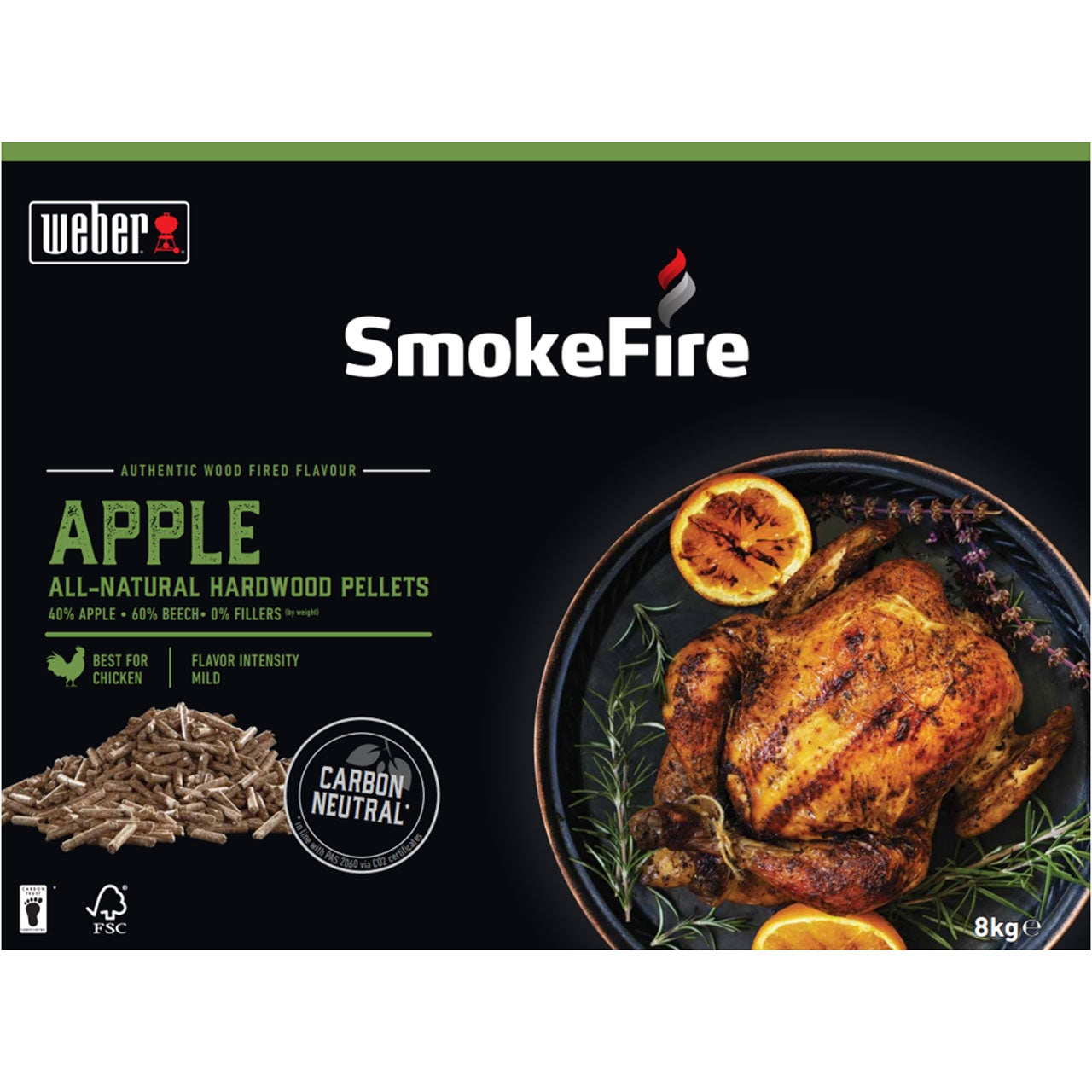 Weber SmokeFire Holzpellets, Apfelholz 8kg