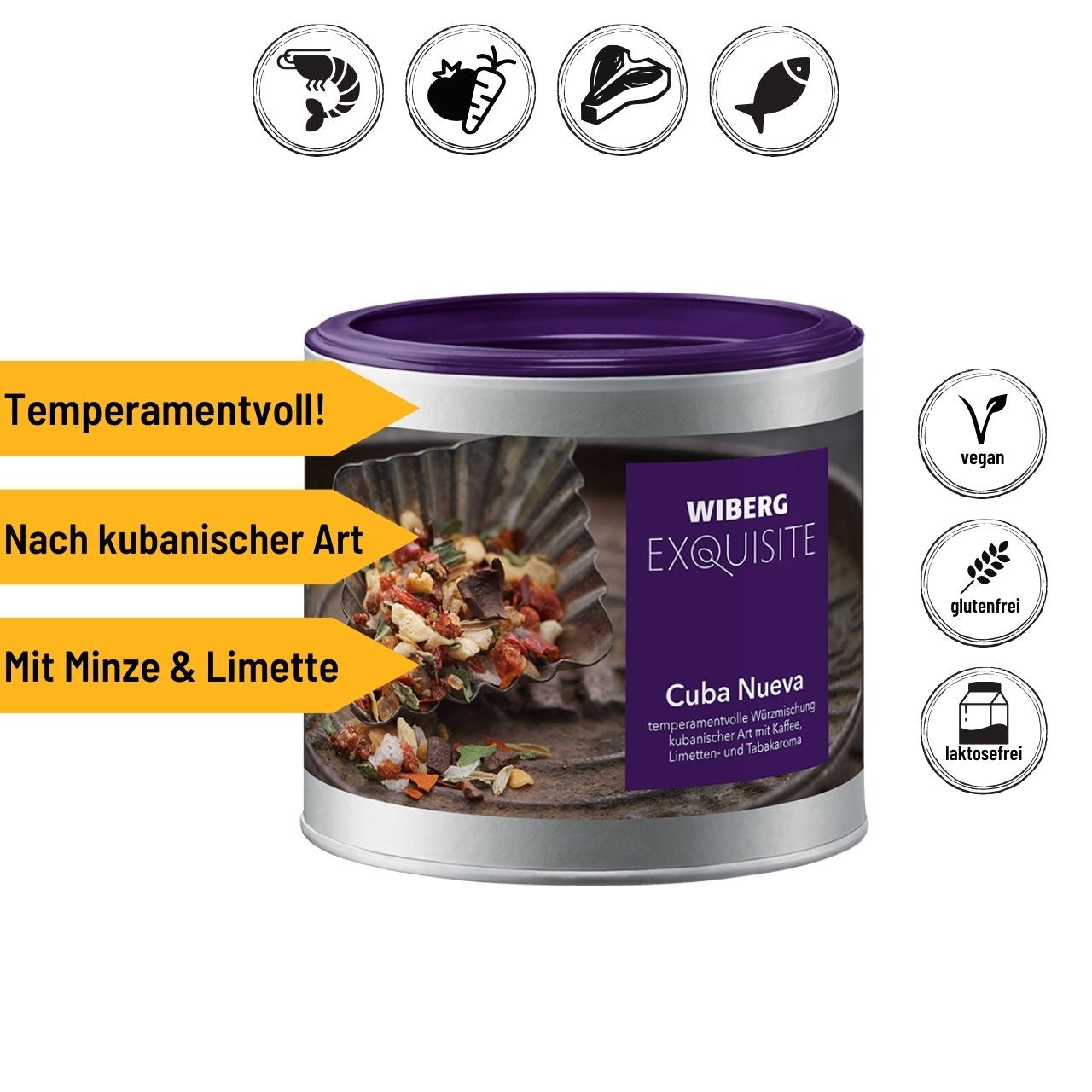 Wiberg Cuba Nueva, temperamentvolle Würzmischung, 470ml