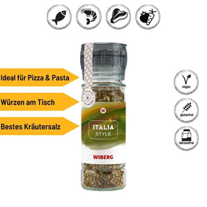 Wiberg Gewürzmühle Italia Style, Kräutersalz, 43g - Grillstar.deWiberg Gewürzmühle Italia Style, Kräutersalz, 43gWibergGrillstar.de