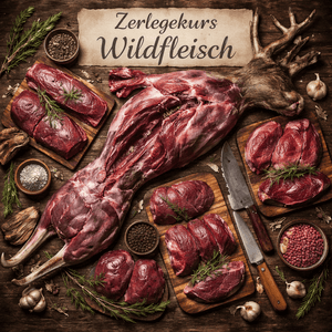 Wild Zerlegekurs - inkl. Fleisch - 3 Gänge Menü & Getränke Flat - Grillstar.deWild Zerlegekurs - inkl. Fleisch - 3 Gänge Menü & Getränke FlatGrillstar.deGrillstar.de