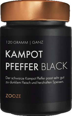 Zooze Kampot Pfeffer Schwarz, 120g - Grillstar.deZooze Kampot Pfeffer Schwarz, 120gZoozeGrillstar.de